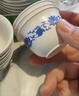 万佳臻 100只青花一次性功夫茶杯60ml品茗杯喝茶杯国潮小茶杯带收纳杯架 国潮青花一次性茶杯【60ml*100只+杯架】 实拍图