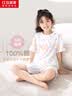 红豆居家（Hodohome）儿童睡衣女童夏季纯棉套头家居服女孩短袖短裤空调服套装326 160 实拍图
