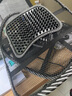 汽车夏季透气冰丝腰靠办公室座椅护腰靠垫按摩网格靠背车内饰用品 汽车腰靠 灰色 2个 实拍图