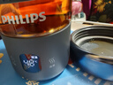 飞利浦（PHILIPS）烧水杯便捷式屏显玻璃养生杯电热水杯居家旅行专用保温杯支持定制 【1杯4煮】养生杯-枪灰色400ml 实拍图