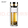 德琅（DELANG）德国品牌水晶杯双层玻璃杯商务办公茶水分离杯男女高档茶杯320ml 茶水分离杯8005-香槟金-茶滤款 实拍图