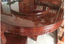 多子（dZ） 实木圆形餐桌  中式带转盘雕花大圆桌 酒店饭店大圆桌仿古旋转餐桌椅组合 1.8米一桌配B款10把椅子（送转盘+钢化玻璃） 实拍图