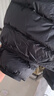 鸭鸭佟丽娅同款轻薄羽绒服女冬短款新款薄款高端时尚女款秋冬外套KXM 黑色【连帽款】 3XL 实拍图