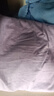 纯棉睡衣女秋冬家居服女空调房纯色开衫长袖 紫色 2055 XL 实拍图