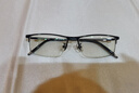 普莱斯纯钛近视眼镜半框架商务眼睛防蓝光防辐射可配有度数变色片990070 镜框+1.597防蓝光变灰镜片 实拍图