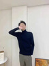 才俏毛衣男2025秋冬季针织衫男新款打底针织衫修身半高领休闲百搭上衣 高领黑色 M 【建议95-110斤】 实拍图