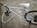 WELLCLS公路自行车赛车成人单速实心胎死飞骑行男女学生自行车单车山地 40刀-白黑白 26寸【适合：165-185cm】 实拍图