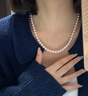 meluxe美奈 akoya天然海水珍珠项链圆形极光全珠链生日礼物送妈妈送老婆 【高品质】6.5-7MM/元宝扣 实拍图