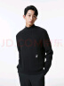 杰克·琼斯（JACK&JONES）男装秋冬男士打底衫百搭简约舒适时尚可机洗针织衫半高领套头毛衣 E41 黑色 L (180) 实拍图