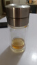 繁简茶水分离杯男女双层玻璃杯迷你网红水杯子便携旅行创意泡茶杯 钢本色250ML带杯套杯刷 实拍图