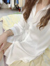 瑶梦令性感睡衣女夏季纯欲风白衬衫睡裙仿真丝家居服生日礼物送女友内衣 白色-送礼首选 M （建议100-120斤） 实拍图