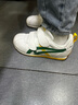 亚瑟士亚瑟士童鞋新款男女儿童皮面运动鞋经典小白鞋COTLA 105-黄绿色 10.5 33码 实拍图