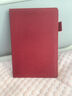 法拉蒙 a5硬壳皮面笔记本本子带笔插位学生考研日记本商务办公会议记录记事本可定制 红色 实拍图