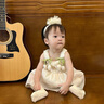 G.DUCKKIDS小黄鸭童装女童公主裙夏款儿童郁金香裙吊带裙夏季婴幼儿连衣裙 白色 80 (建议8-10公斤 12-24个月)cm 实拍图