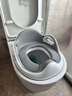 ONLYOU BABY儿童马桶圈大号坐便器男孩女宝宝专用坐垫婴儿便盆梯小孩厕所辅助 安伯灰-硅胶软垫马桶圈+踩脚凳 【免安装】全包胶靠背（送挂钩） 实拍图