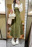 斤慕法式复古假两件连衣裙2025早秋气质森系连衣裙赫本风长裙子女七夕 绿色M 实拍图