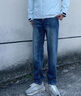 杰雷诺美式复古加绒牛仔裤男厚款2025新款宽松直筒裤子男春秋水洗休闲裤 蓝色 34 适合165-180斤 实拍图