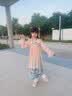 安妮优儿（Anneyol）汉服女童秋款2025新款古风连衣裙女孩唐装儿童超仙古装裙子春秋 粉红色 150 实拍图