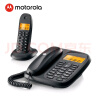 摩托罗拉（Motorola）数字无绳电话机 无线座机 子母机一拖一 办公家用 内线对讲 大屏幕清晰免提固话套装CL101C(黑色) 实拍图