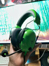 雷蛇旋风黑鲨V2X头戴式7.1环绕声FPS电竞游戏无畏契约打瓦CSGO耳机麦 旋风绿色 实拍图