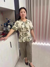 俞兆林（YUZHAOLIN）母亲节妈妈夏装套装新款中老年女装奶奶装两件套老年人衣服 绿色 2XL 建议100-115斤 实拍图
