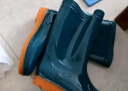 百舸 雨鞋女款 中筒牛筋防水防滑耐酸碱农场劳保雨靴 墨绿色 39码 实拍图