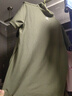 拇指白小T短袖polo衫男士春夏透气商务休闲翻领白小丅 灰绿 3XL  实拍图