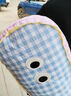 呼呼熊卡通格子长条抱枕女生卧室床上侧睡夹腿娃娃枕头孕妇靠枕床头靠垫 绿色格子抱枕90cm 实拍图