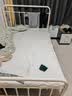 天坛家具铁艺床白色铁艺婚床经典简约奶油风双人床单人床钢铁床工业风 芝士白床（不含床垫） 1.5*2.0m双床头 实拍图