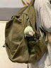 COSMICKISS书包初中日系水洗帆布双肩包女简约百搭高中大学生背包男慵懒风 绿色 实拍图
