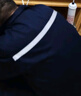 安富利工作服套装男深蓝春秋夏季短长袖上衣裤子劳保服汽修服工作服定制 藏蓝色带反光条短袖套装 XL/175 实拍图