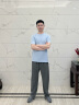 卡宾圆领短袖T恤春夏款简约基础冰感体恤多色可选 浅蓝灰07 L 175 50 实拍图