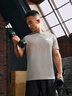 adidas简约休闲舒适圆领短袖T恤男装夏季阿迪达斯官方轻运动   纯质灰/白   M 实拍图