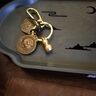 铜钥匙扣黄铜创意十二生肖挂件吊坠男女汽车钥匙链挂件 招财叶+扣子+葫芦+福币生肖【鼠】 实拍图