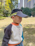 柠檬宝宝（Lemonkid）原纱儿童防晒帽宝宝空顶男童女童棒球遮阳帽子沙滩大帽檐 远山灰【调节带撞色】 52-58cm【建议3-12岁】 实拍图