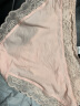 爱慕（Aimer）【商场同款】女士美棉KIKI棉质底裆蕾丝低腰三角裤AM221661 粉色 170 实拍图