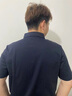 罗蒙【父亲节礼物】冰丝短袖t恤男夏季薄款男士透气polo翻领衫半袖 藏青+灰蓝 XL (建议125-140斤) 实拍图