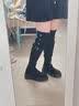 黑色长筒靴女2026新款春季厚底过膝靴绒面长靴高筒骑士靴女靴 黑色（升级专柜品质） 37 实拍图