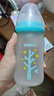 贝亲（Pigeon）宽口径玻璃奶瓶 新生儿自然实感硅橡胶护层彩绘奶瓶 160ml 0-3个月 带SS奶嘴 实拍图