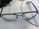 WAN XIN 新款 1.67超薄高清防蓝光镜片男可配度数送商务眼镜框女Z 9051黑银 时尚眉线框加大加宽 配万新1.67MR-7超薄防蓝光镜片 实拍图