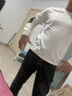 费洛仕春秋季新款装男士长袖t恤韩版青年潮上衣打底卫衣男装加绒保暖服 1152白色(不加绒) XL (120-133) 实拍图