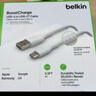 贝尔金（BELKIN）USB-IF认证Type-c接口快充数据线USB-A转USB-C车载carplay适用于苹果iPhone 16/15 playa A转C数据线 0.15米白色 编织款 实拍图