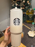 星巴克（Starbucks）杯子 经典系列保温吸管杯 高颜值大容量 便携随行水杯 男女士送礼 渐变款不锈钢双饮口提手杯820ml 实拍图