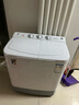 小鸭迷你双桶洗衣机家用小型双缸半自动婴儿童洗脱两用 4.5公斤白色【蓝光+强劲动力+洗脱两用】 双缸 实拍图