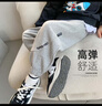 左西男童裤子儿童卫裤春秋款2025新款男孩韩版休闲长裤运动裤 灰色130 实拍图