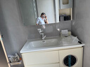 猛犸象智能实木浴室柜E0级板材陶瓷一体盆洗手盆柜组合选配mini洗衣机T8 智能消毒高配版-带洗衣机100cm 实拍图