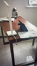 华舟实木书桌家用电脑桌学习桌双人办公桌简约客厅大板桌 1.2米胡桃色 实拍图