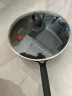 三禾无涂层不粘炒锅炒菜锅钛合金钛钛锅32cm天穹黑配钢铲LC32S1 实拍图
