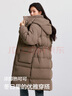 森马（Semir）90绒羽绒服女长款收腰显瘦冬季宽松连帽三防厚外套101724113055 实拍图