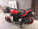 钻诗大号儿童电动摩托车3-7-10岁男女小孩宝宝充电两轮玩具新款摩托 高配红色+脚踩加速+12V电瓶 实拍图